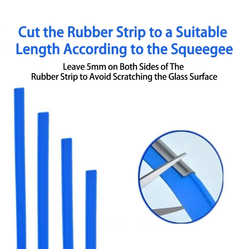 2XPE 41" Cut-to-Size Window Squeegee Refills Replacement Squeegee Rubber Window Cleaning Tool Part Squeegee Shower Cleaner