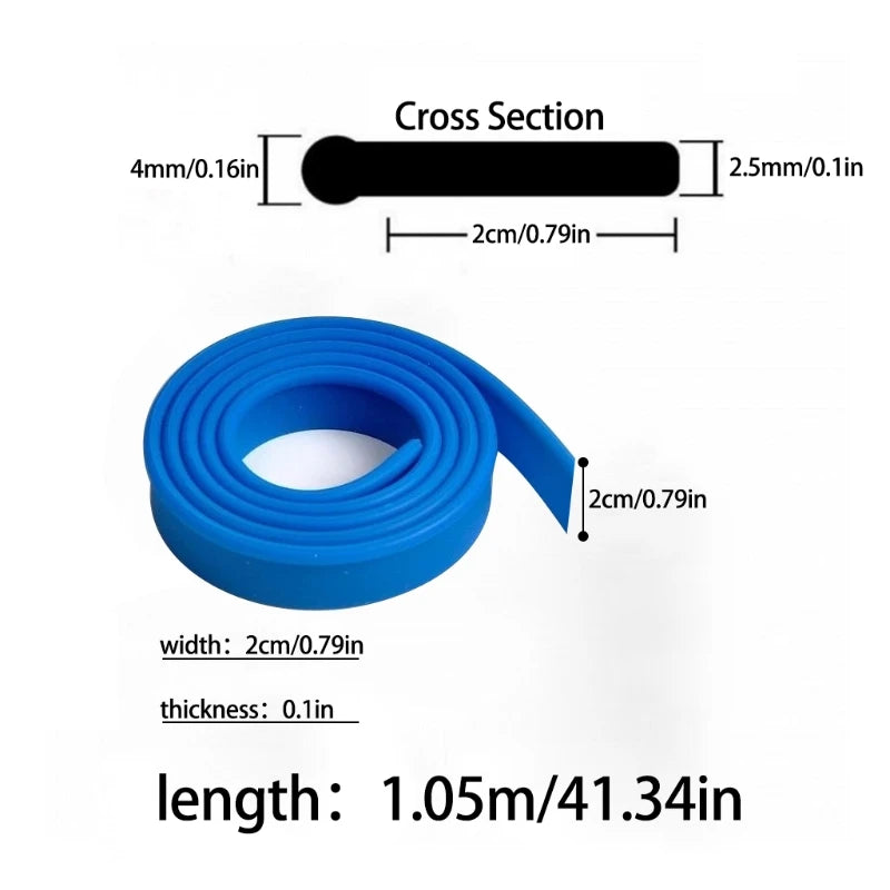 2XPE 41" Cut-to-Size Window Squeegee Refills Replacement Squeegee Rubber Window Cleaning Tool Part Squeegee Shower Cleaner