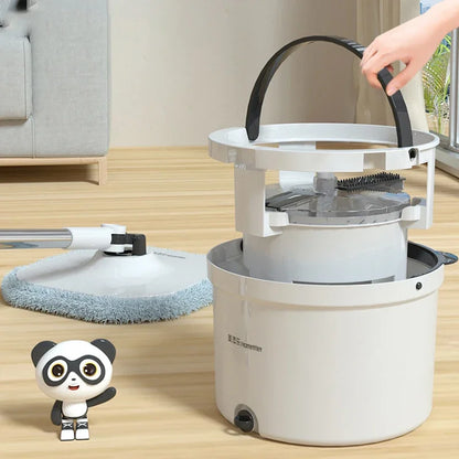 Mop With Spin Bucket Press Rinse Free Hand Wash Clean Dirt Separation Home Floor Cleaning Mop Rotating Dry Cleaning Tools